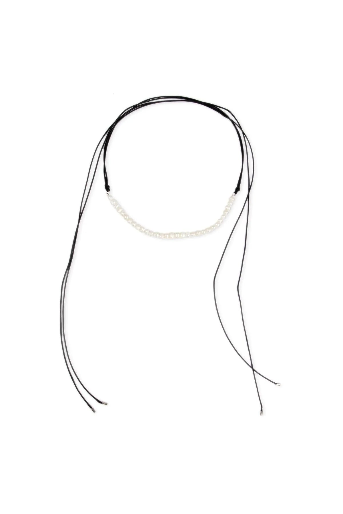 Elegant Pearl Wrap Choker Necklace for Women - Vintage Style Adjustable Pearl Strand Necklace - Perfect for Weddings, Parties & Date Nights