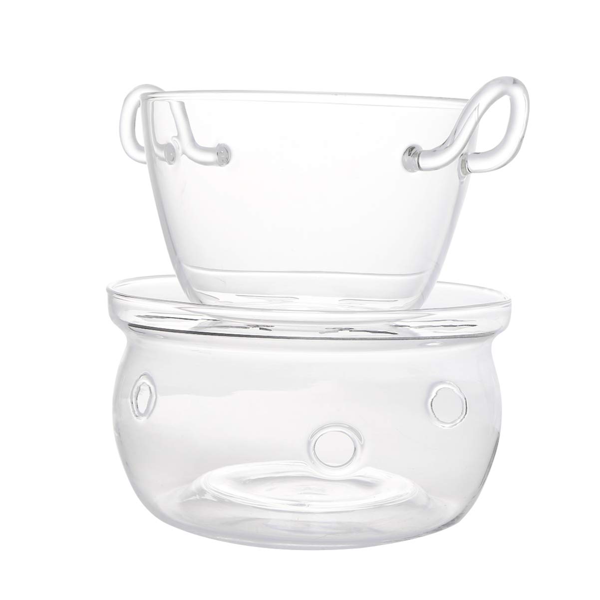 TOYANDONA 1 Set Glass Melting Pot Double Boiler - Heat-Resistant Glass Milk Warmer & Coffee Pot for Melting Butter, Chocolate, Candy, Cheese, Caramel - Perfect for Candle Making, DIY Desserts & Kitchen Use