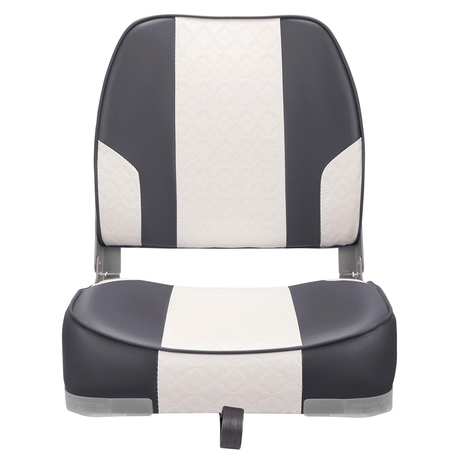 Leader Accessories Low Back Folding Boat Seats - 2 Pack Comfortable Marine Chairs for Fishing, Boating & Outdoor Activities