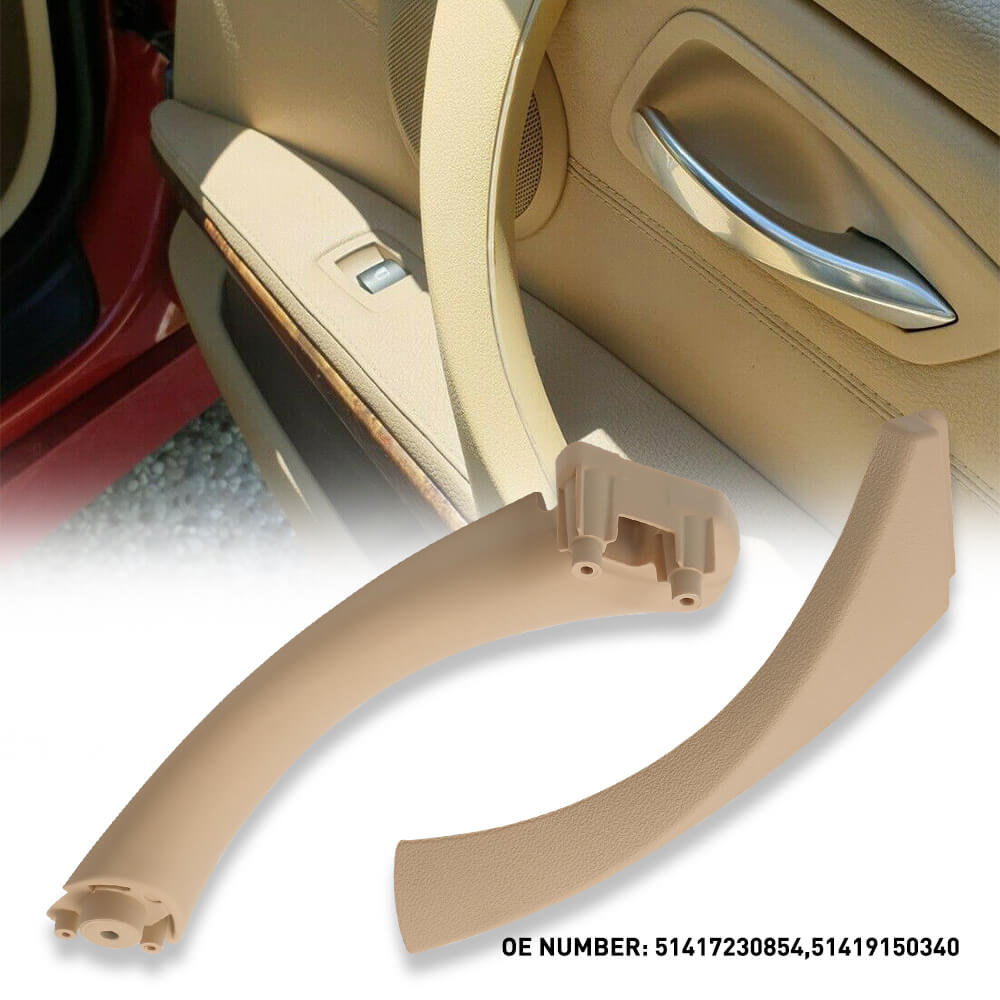 BMW 2004-2012 Right Front & Rear Interior Door Handle Replacement - OEM Style Car Door Handle for E60 E61 E63 E64 5 6 Series (Perfect for DIY Repair & Interior Upgrade)
