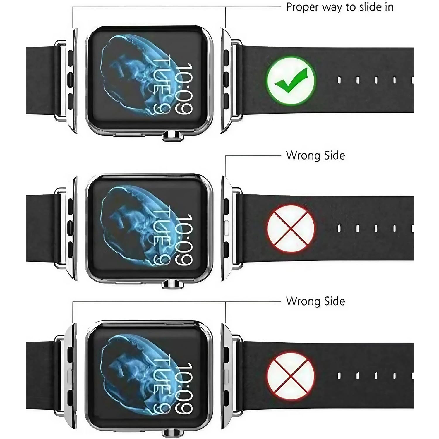 LOOKSEVEN 4 Pairs Watch Band Connector Kit - Replacement Watch Strap Adapter with Tools for Apple Watch, Samsung, Fitbit - Perfect for DIY Watch Repair & Strap Customization