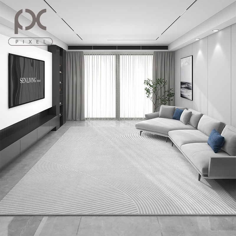 Contemporary Grey Modern Area Rugs - Extra Large Geometric Design for Dining Room, Living Room & Bedroom - Stylish Home Decor & Interior Design Ideas
