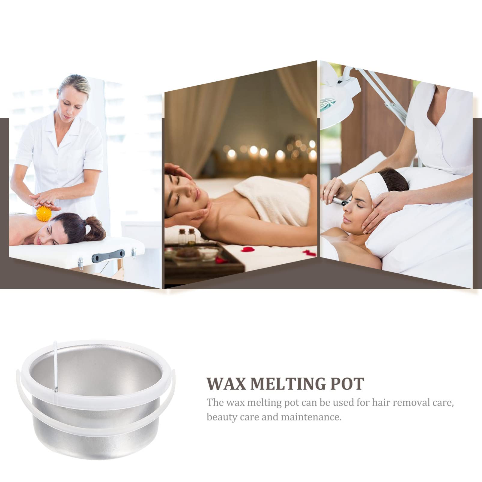 Portable KALLORY Small Wax Warmer Pot - Non-Stick Aluminum Wax Melting Container for Hair Removal, Depilatory Wax Machine with Universal Tool - Perfect for Home, Salon, and Travel Use