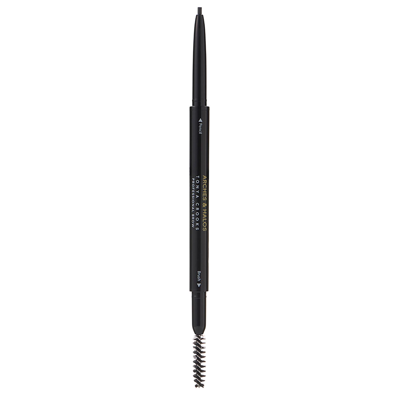Arches & Halos Micro Defining Brow Pencil - Dual Ended with Spoolie Brush - Vegan & Cruelty-Free Eyebrow Makeup - Charcoal Gray, 0.003 oz - Perfect for Natural Looking Brows & Everyday Makeup Routine