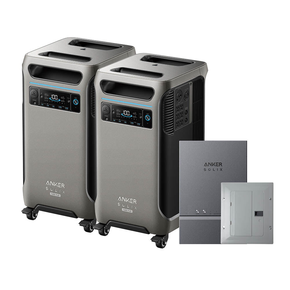Anker SOLIX F3800 Plus Solar Generator with Home Power Panel & Sub Panel - Portable Power Station for Home Backup, Camping & Outdoor Adventures