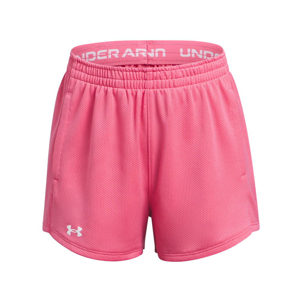 Under Armour Girls' Youth Tech Play Up Mesh Shorts - Breathable & Lightweight for Sports & Active Play - Perfect for Running, Training & Gym Workouts