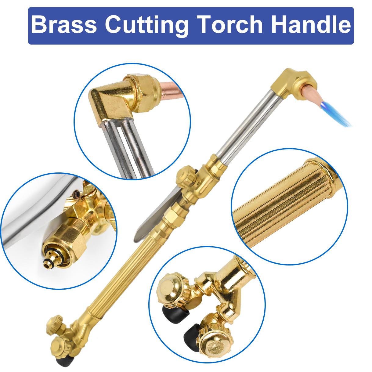Oxy Acetylene Torch Kit - Medium Duty Gas Cutting & Welding Kit with Nozzle, Regulator & Hose - Perfect for Metal Fabrication, Auto Repair & DIY Projects