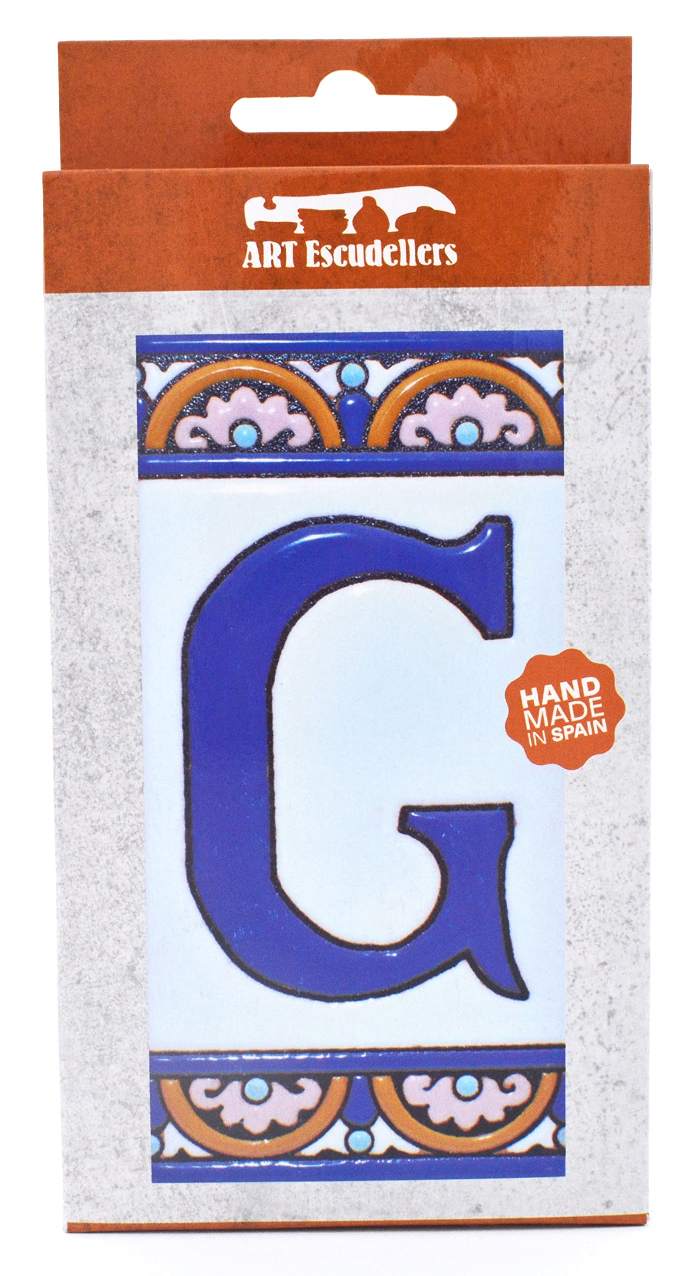 6 Inch Hand Painted House Letter Tiles - Custom Address Signs, Names & Numbers for Home Decor - ARCO GRANDE Design (5.86