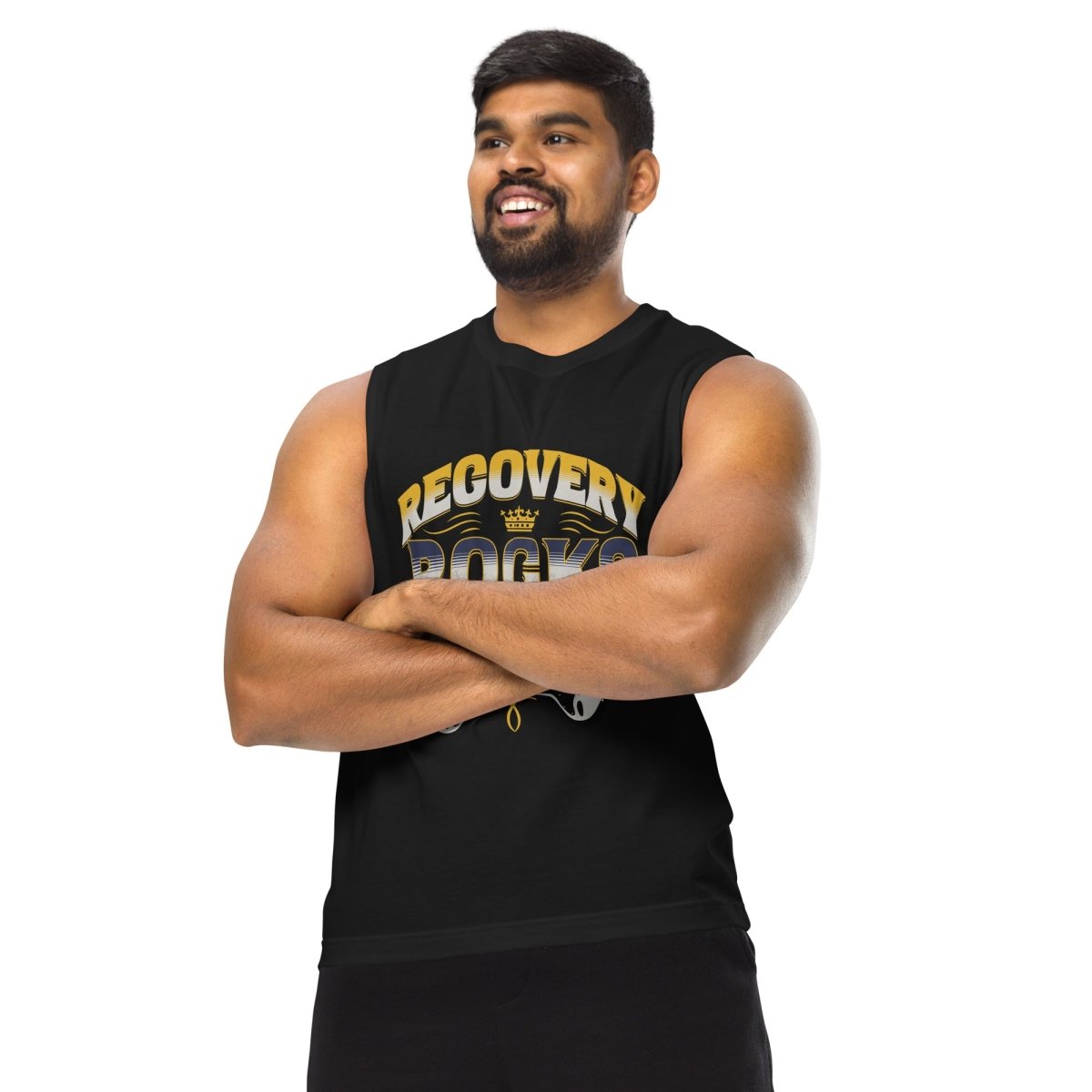 Recovery Rocks: Premium Muscle Tee for Post-Workout & Fitness Comeback - Ideal for Gym, Running & Active Lifestyle