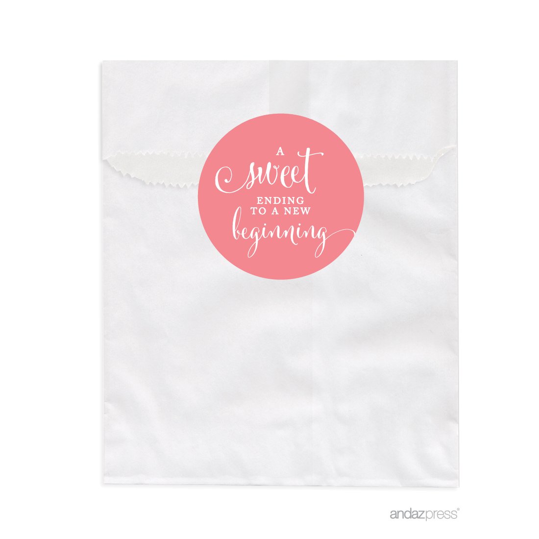 Andaz Press 24-Pack Coral Dessert Table Party Favor Bags for Weddings, Baby Showers & Graduations | Sweet Treat Bags for Candy Buffets & Special Events | Elegant Party Favors for Celebrations