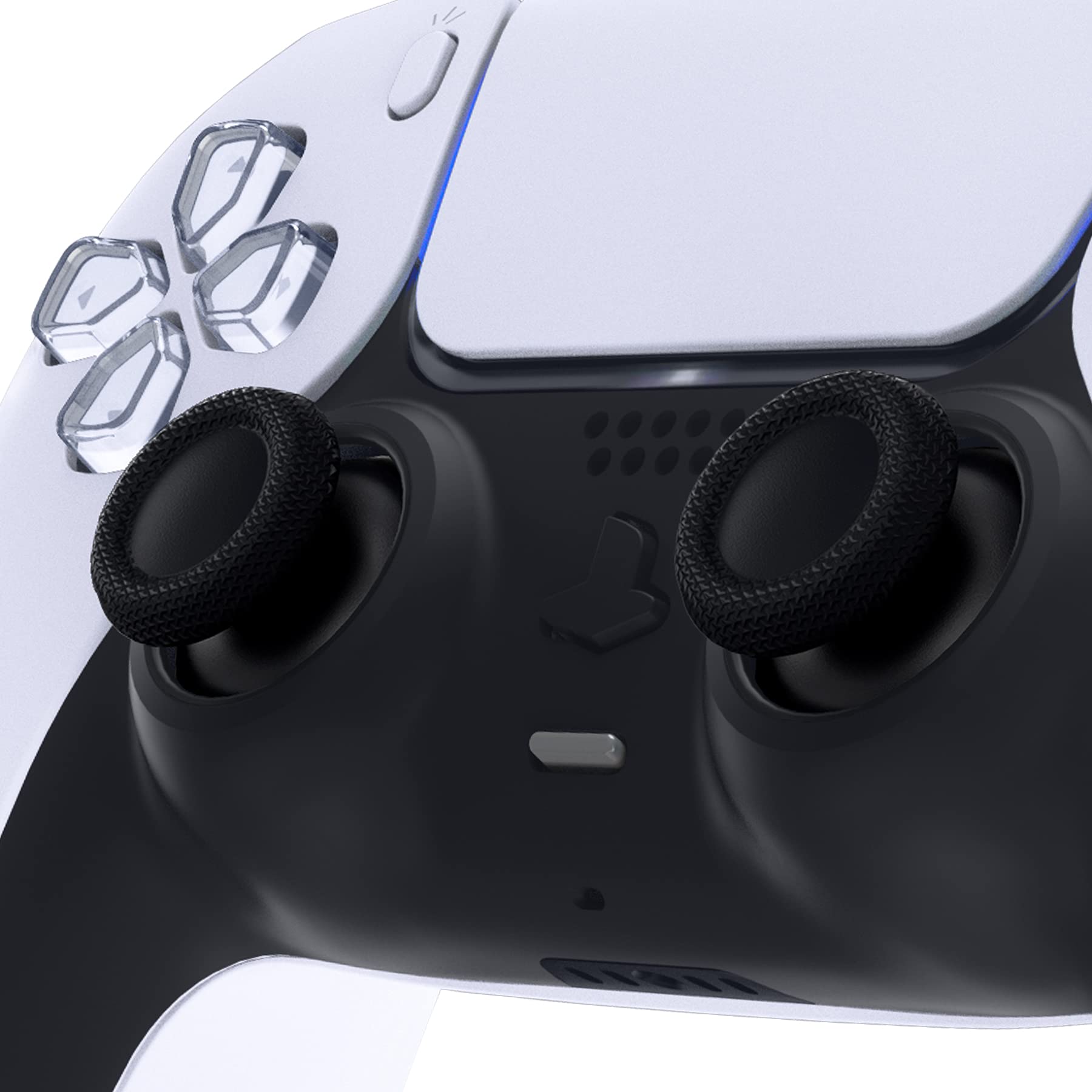 ExtremeRate Black PS5 Controller Thumbsticks - Compatible with PS4 for Gaming