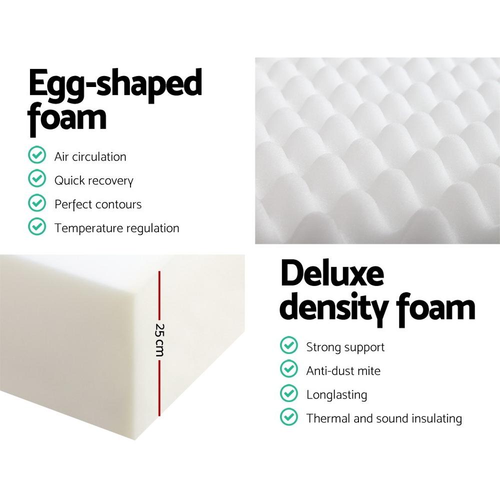 Cool Gel Memory Foam Mattress King Single Size - Pressure Relief & Cooling Sleep Support for Back Pain, Hot Sleepers - Perfect for Bedroom, Guest Room & Dorm Use
