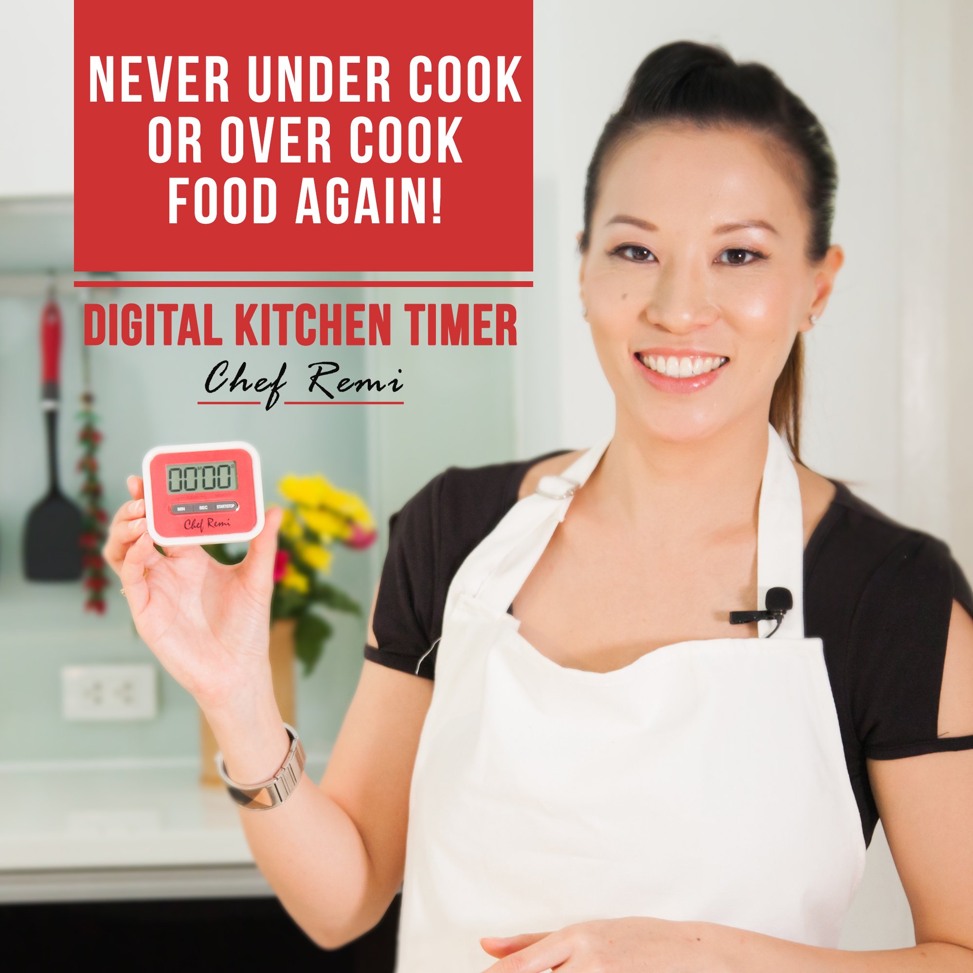 Original Kitchen Timer - High-Quality Digital Cooking Timer for Baking, Grilling & Meal Prep | Perfect for Home Chefs & Professional Kitchens | Avoid Fake Sellers - Authentic Chef Remi Product