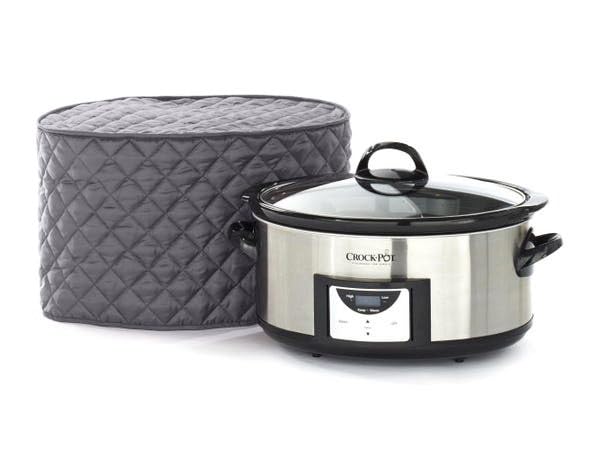 Slow Cooker Cover - Dust Protection & Stain Resistant Washable Appliance Cover for Crock Pots - Perfect for Kitchen Storage & Countertop Protection (Slate)
