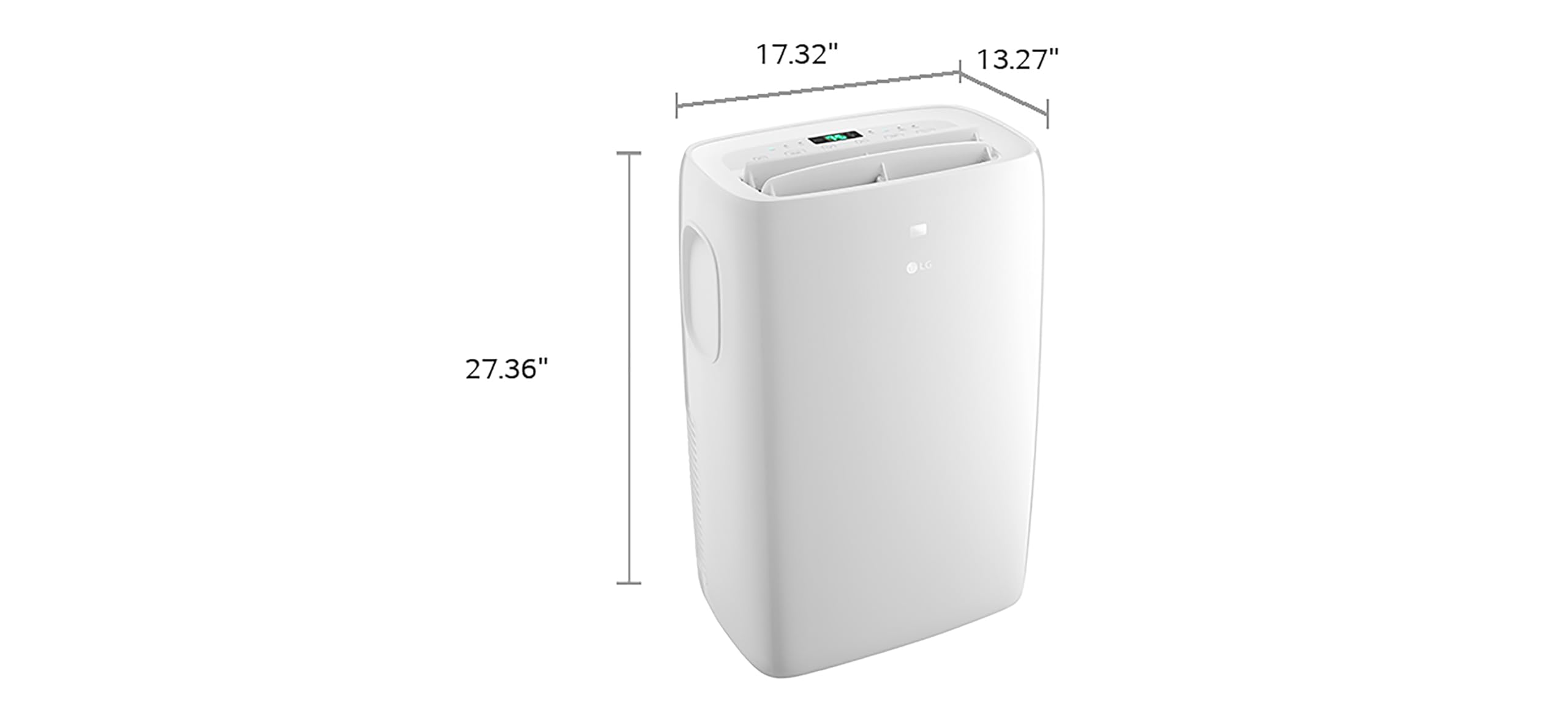 LG 7,000 BTU Portable Air Conditioner - Cools 300 Sq.Ft Rooms (12'x25') - Quiet Home AC Unit with LCD Remote & Window Kit - White - Perfect for Bedrooms, Offices & Small Apartments