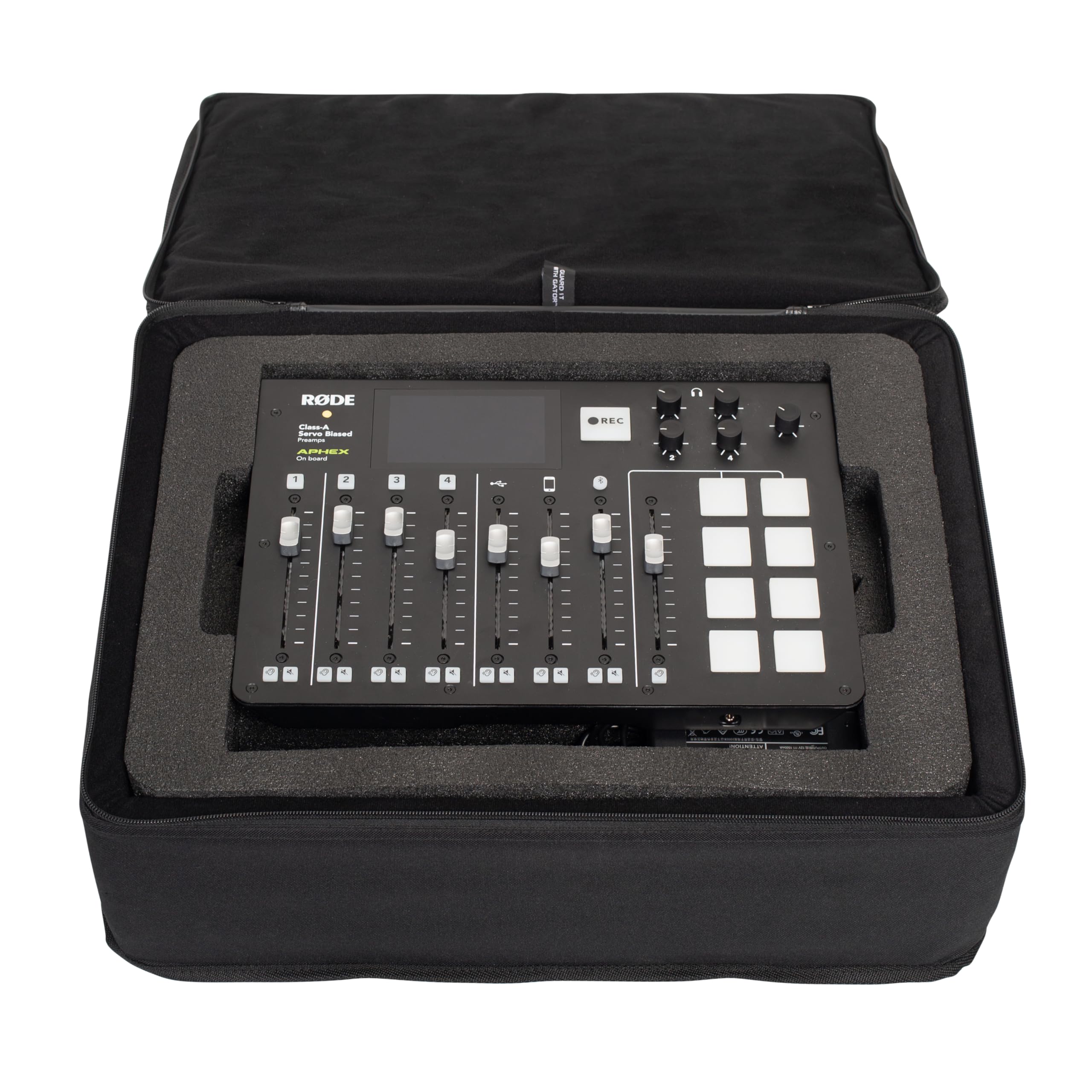 Gator GL-RODECASTER2 Lightweight Protective Case for RODECaster Pro & 2 Microphones - Perfect for Podcasting, Streaming & Studio Recording On-The-Go