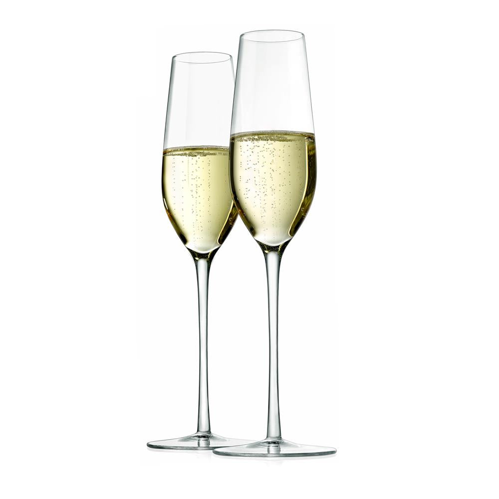 Premium Crystal Champagne Flutes Set of 4 - Elegant Wedding & Party Glassware for Toasting, Celebrations & Romantic Dinners - Dishwasher Safe & Lead-Free