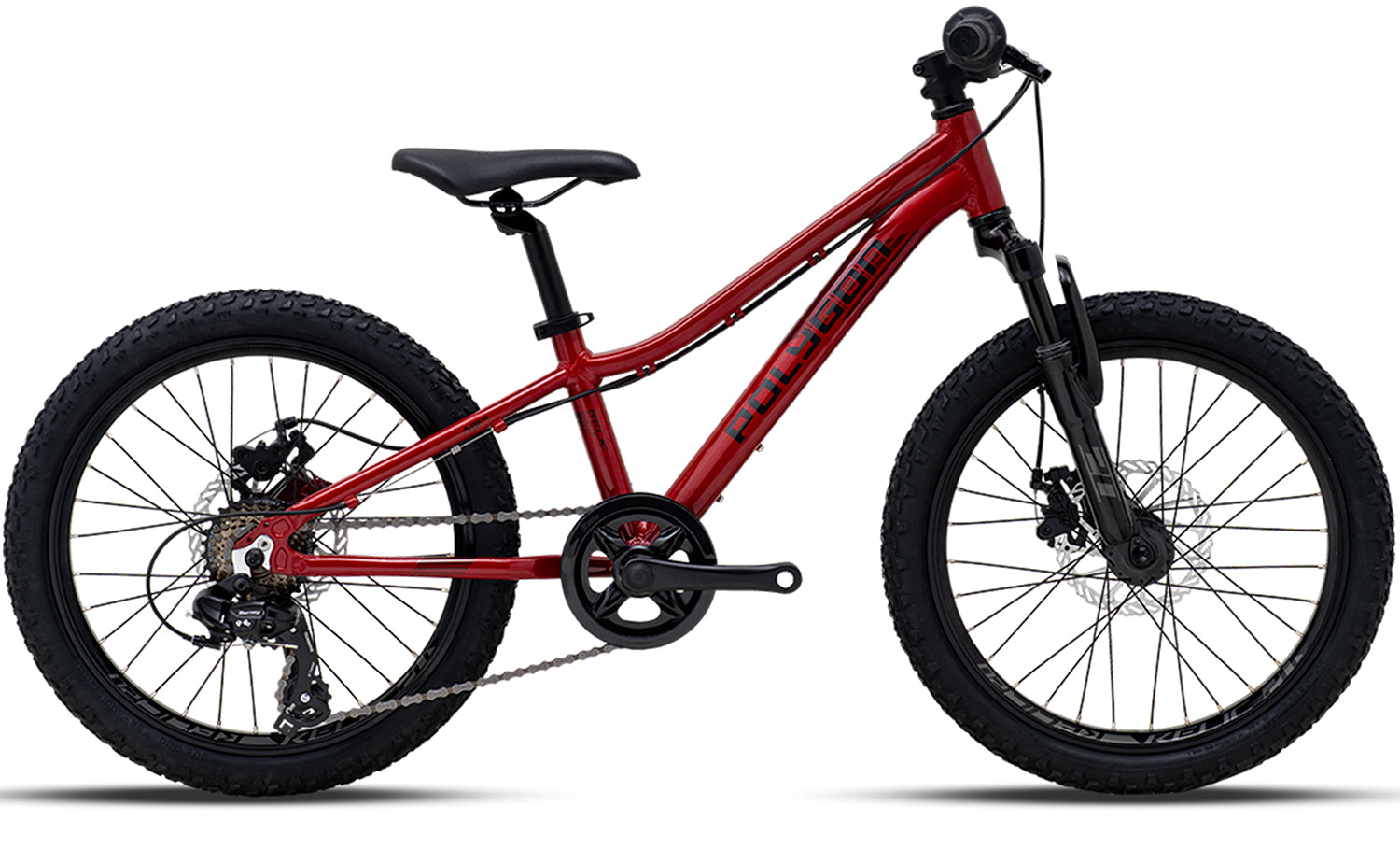 Polygon Relic 20 Kids Mountain Bike - 24 Inch Wheels, Lightweight Aluminum Frame, 7-Speed Gears for Boys & Girls Ages 8-12 | Perfect for Trail Riding, Backyard Adventures & Beginner Off-Road Cycling