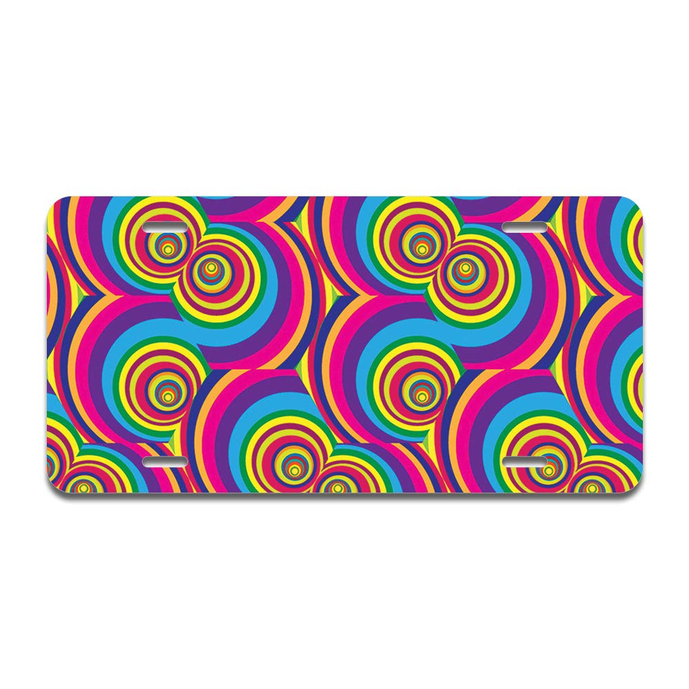 Vintage 60s Style Groovy Aluminum License Plate 12