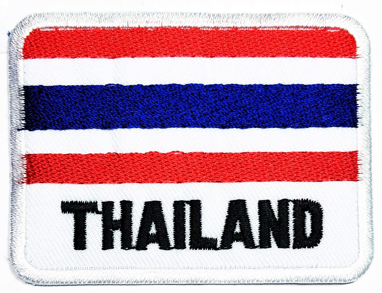 Thailand Flag Embroidered Patch - Military Tactical National Country Flag Emblem for Backpack, Hat, Jacket & Clothing - Perfect for Travel, Cosplay, DIY Crafts & Patriotic Sewing Projects (05)