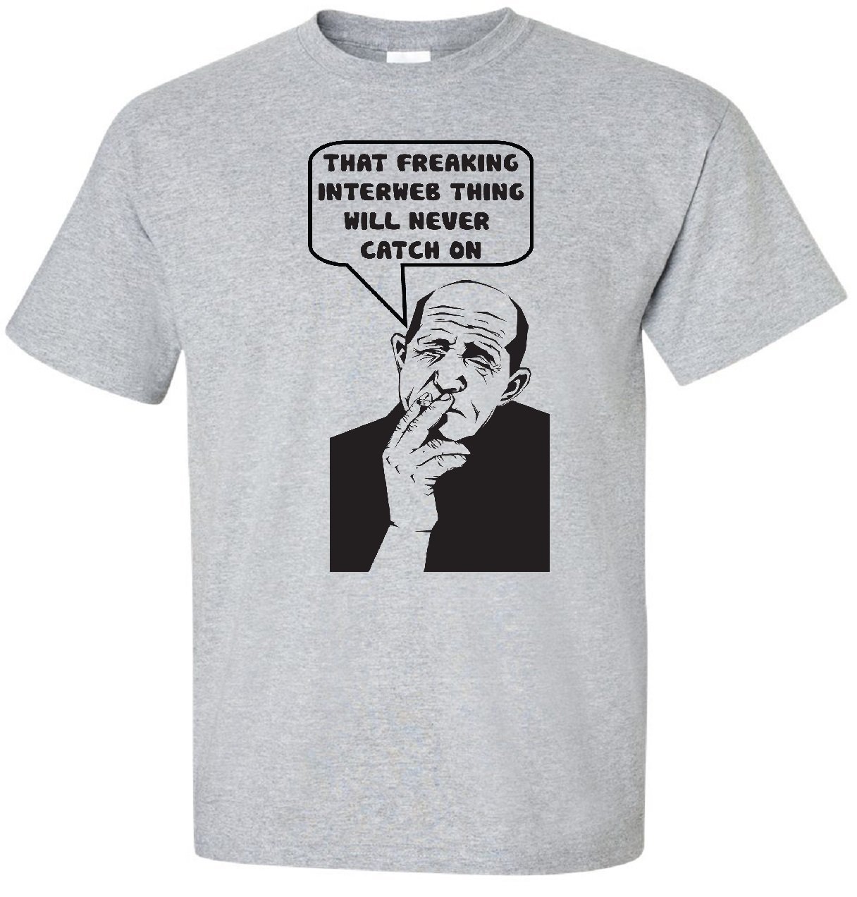 STUFF WITH ATTITUDE Interweb Gray Graphic T-Shirt for Men & Women | Trendy Internet-Themed Casual Tee for Daily Wear, Gaming, and Social Media Enthusiasts