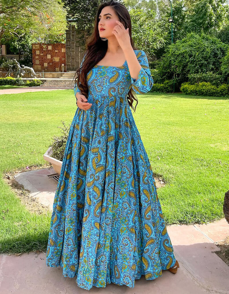 Stylish Blue Designer Party Wear Kurti for Women - Elegant Ready-to-Wear Indian Tunic - Perfect for Festivals, Weddings & Special Occasions
