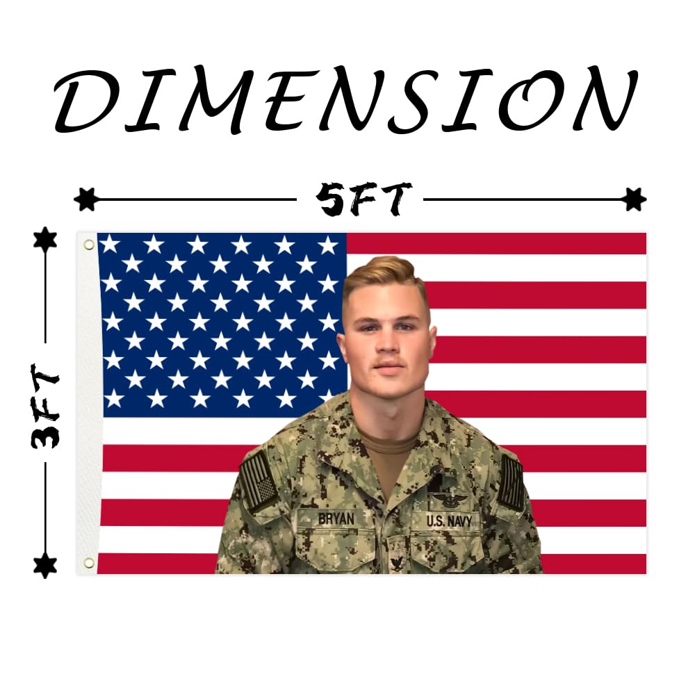 Zach Bryan American Flag 3x5 Ft - Patriotic Decor with 4 Brass Grommets for Wall, Dorm Room, College Bedroom & Party - Funny Banner Poster for Fans | Perfect for Game Day, Tailgating & Home Decor