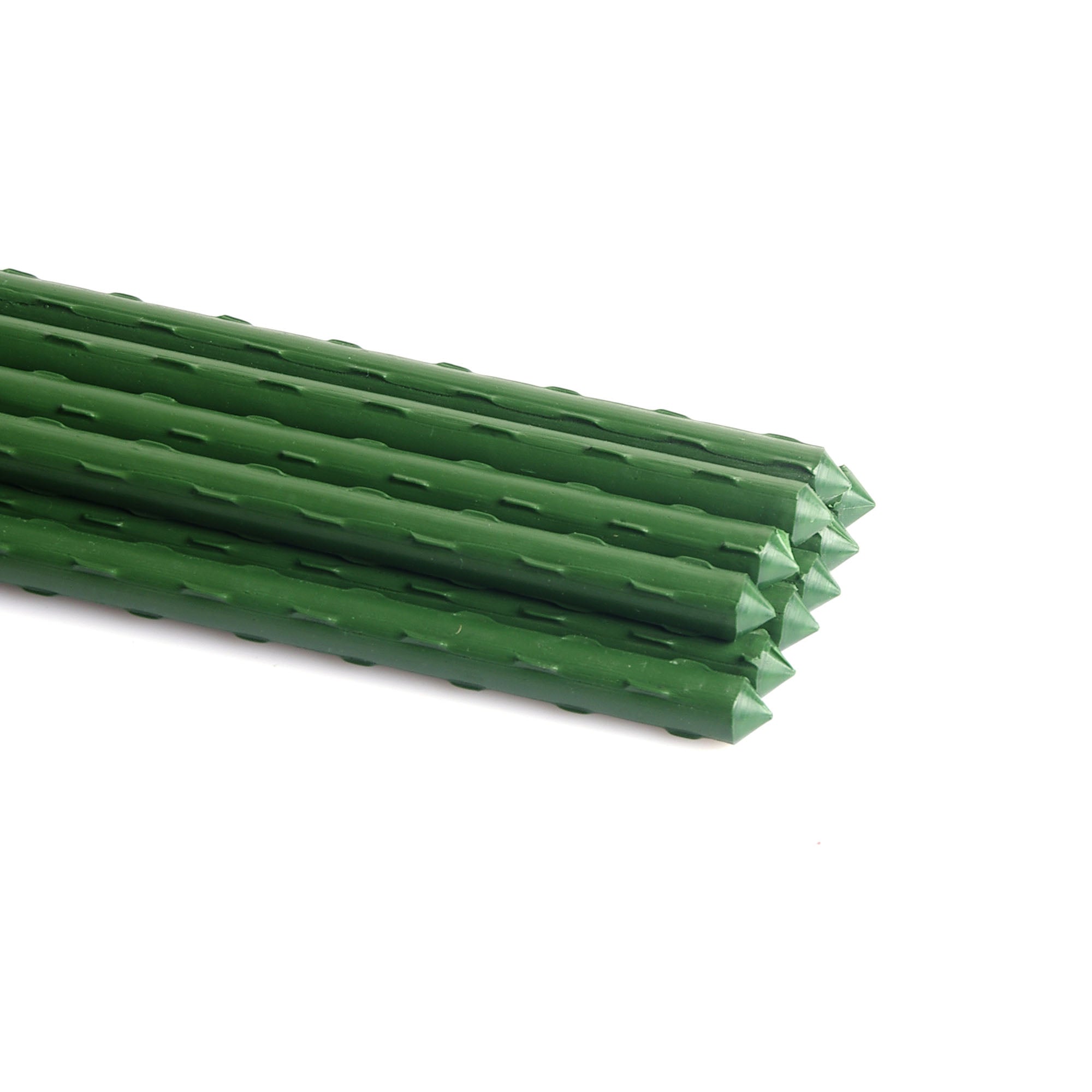 10 Pack 8mm x 150cm Steel Garden Plant Stakes - Heavy Duty Plant Support Sticks for Climbing Plants, Vines, Tomatoes - Perfect for Outdoor Gardening, Greenhouses & Vertical Growing Systems
