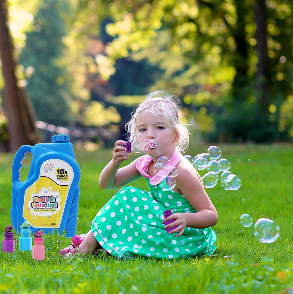 Non-Toxic Bubble Solution Refill 32oz - for Bubble Machines & Toys (2-Pack) - Perfect for Parties & Outdoor Play