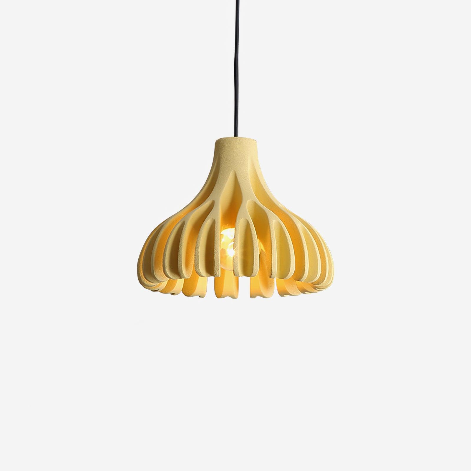 Handmade Coral Resin Pendant Light - Modern Boho Ceiling Lamp for Living Room, Bedroom & Dining Room Decor - Unique Hanging Light Fixture for Home Interior Design