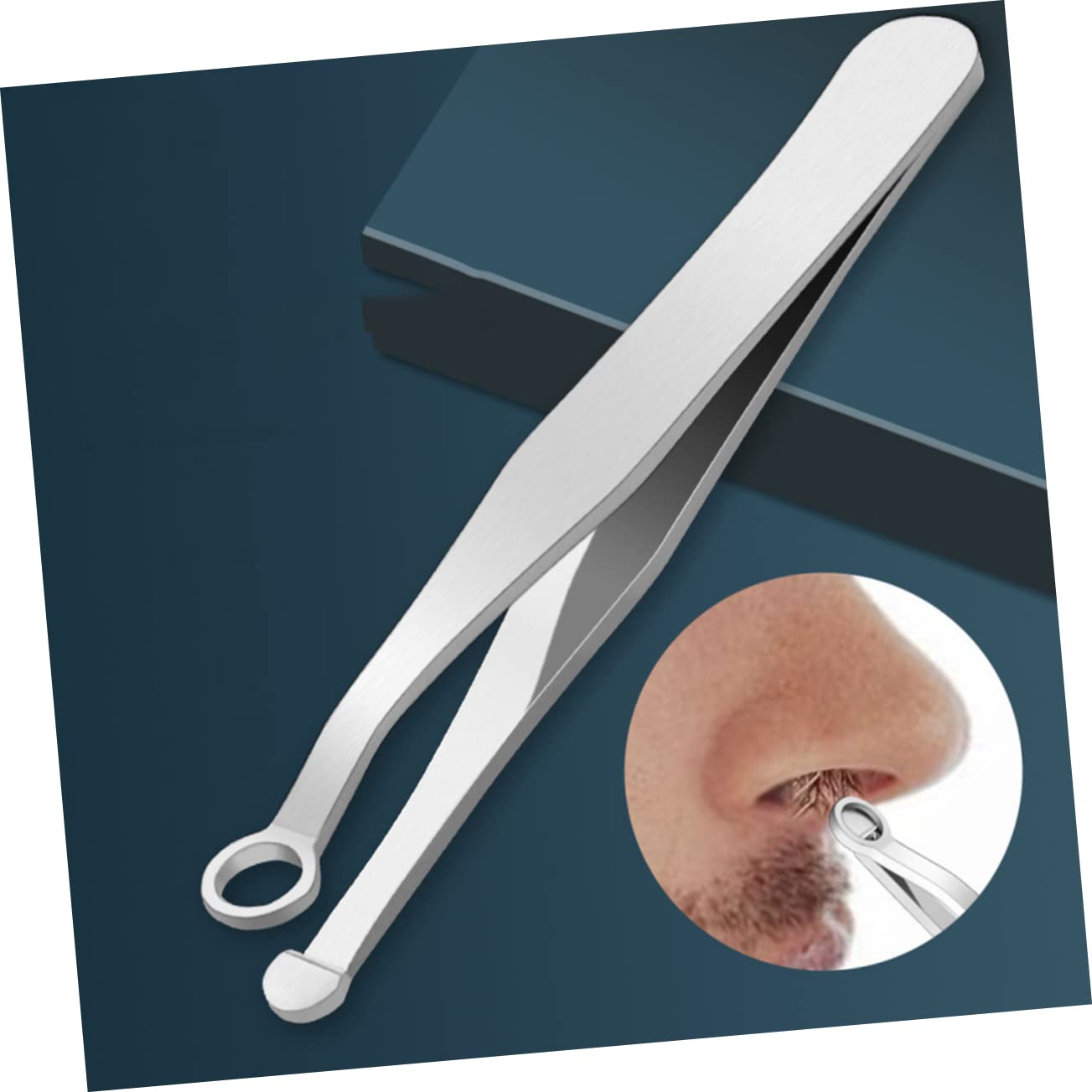Waterproof Stainless Steel Nose Hair Trimmer - Compact Round Head Design for Easy Grooming, Travel & Makeup Bag Essentials