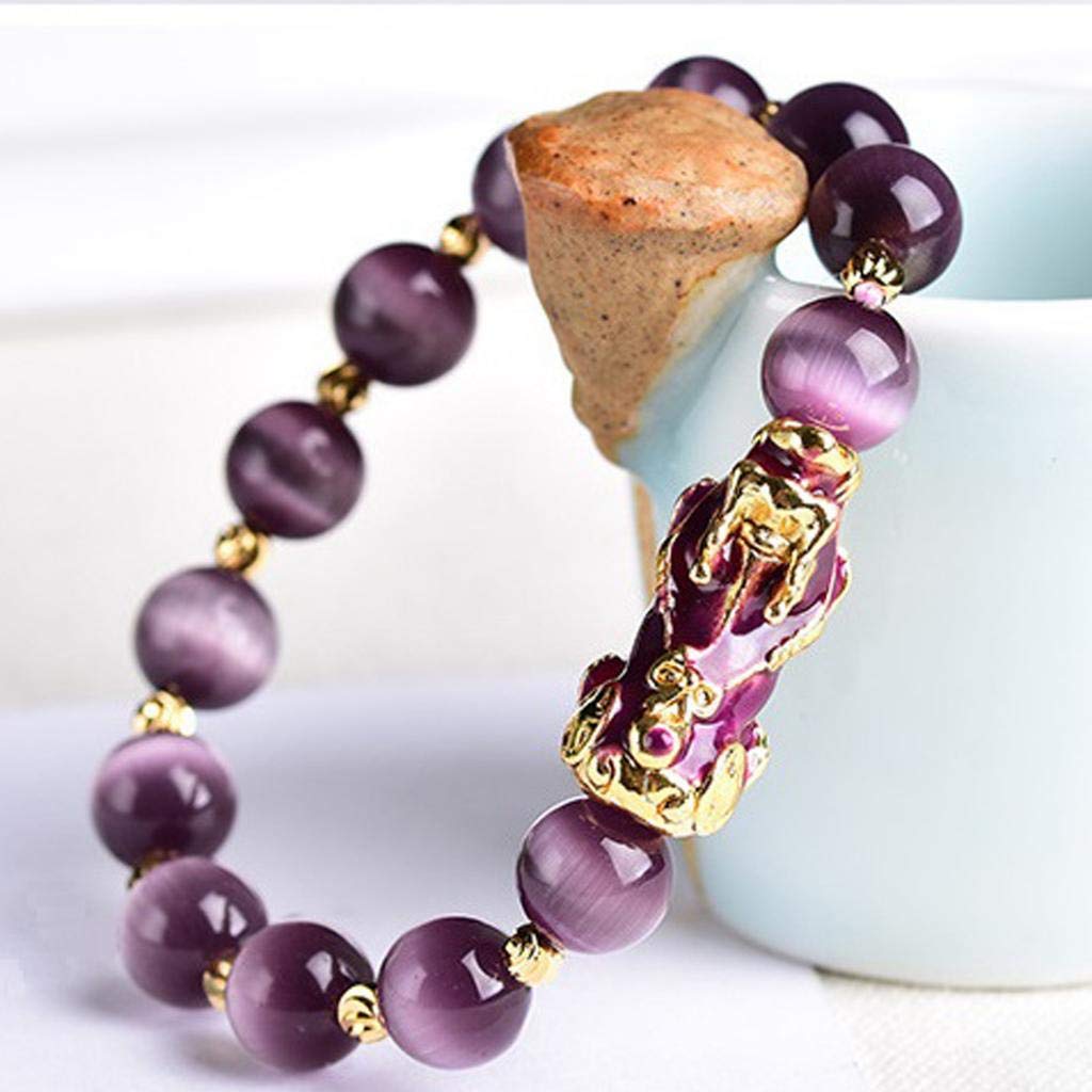 Authentic Feng Shui Pixiu Wealth Bracelet for Women & Men - Amethyst Pi Yao Money Luck Jewelry | Spiritual Protection & Abundance Attractor | Perfect for Meditation, Business Success & Daily Wear