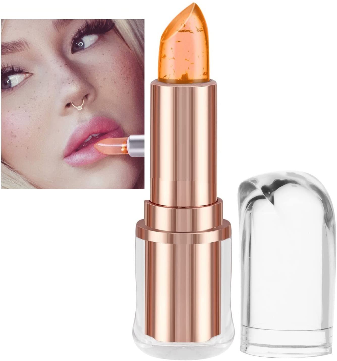 Long-Lasting Perfect Color Gel Lipstick with 24K Gold Leaf - Hydrating Matte Finish for Parties, Weddings & Special Occasions