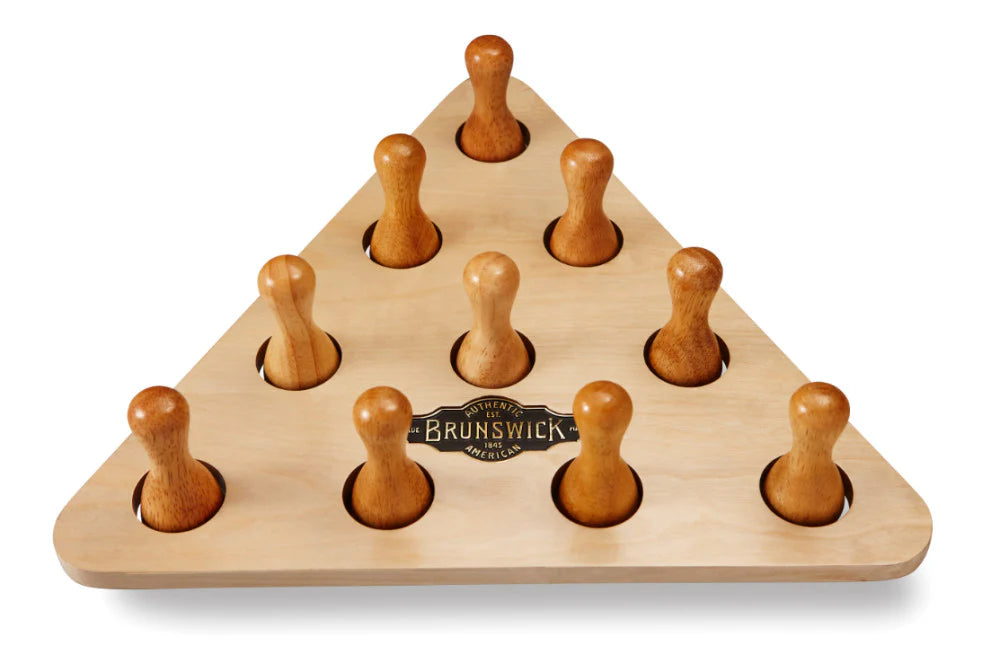 Brunswick Shuffleboard Bowling Pin Set - Premium Wooden Pins for Shuffleboard & Bowling Games - Perfect for Game Rooms, Bars, and Family Fun