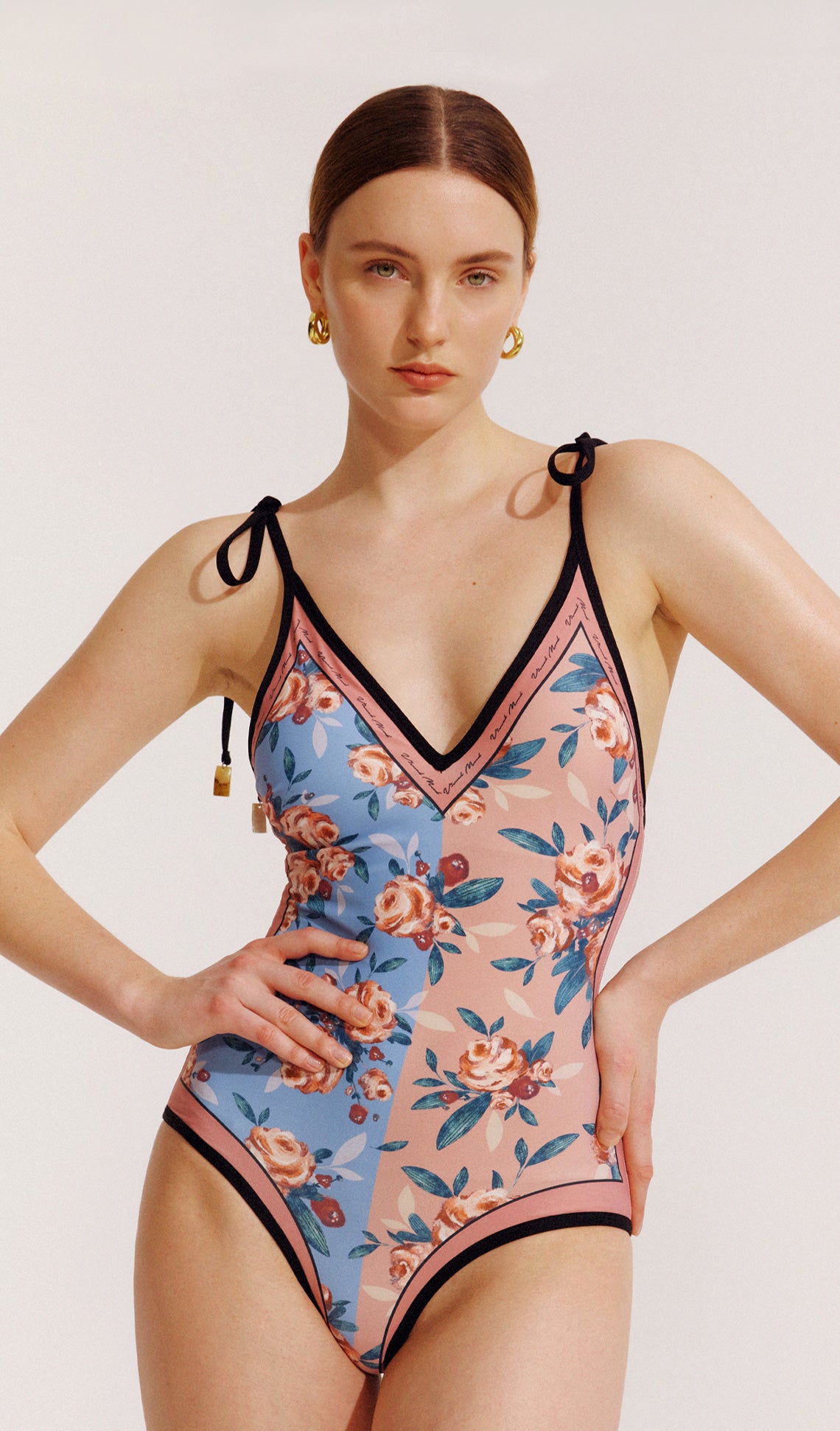 CLARA Reversible Tie Shoulder One Piece Swimsuit for Women - Sexy Bathing Suit with Adjustable Straps & High Waist Design - Perfect for Beach, Pool Party & Summer Vacation