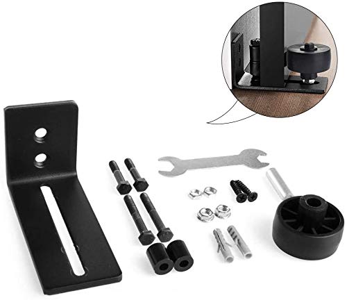 Adjustable Sliding Door Floor Guide with Screws - 8 Versatile Options for All Barn & Sliding Doors (Black) - Perfect for Stable, Garage & Home Use