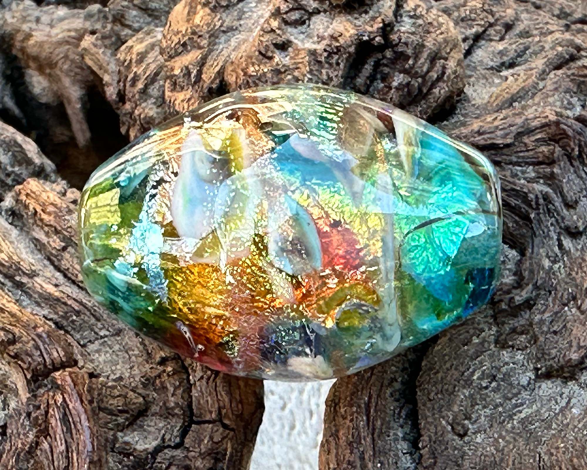 Handmade Cosmic Blue Lampwork Glass Focal Bead for Jewelry Making - Perfect for Necklaces, Bracelets & DIY Crafts