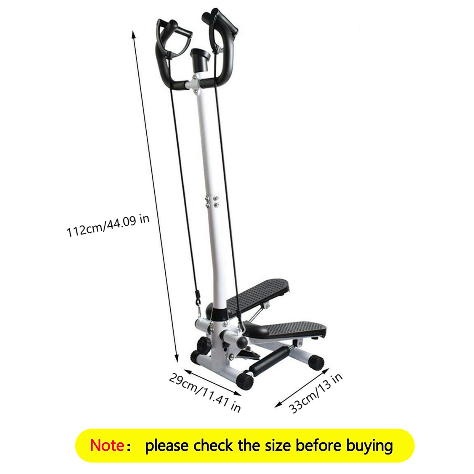 Step Fitness Stair Stepper Machine with Handlebar - Cardio Workout Equipment with Digital Display & Resistance Bands - Home Gym Exercise for Weight Loss & Toning