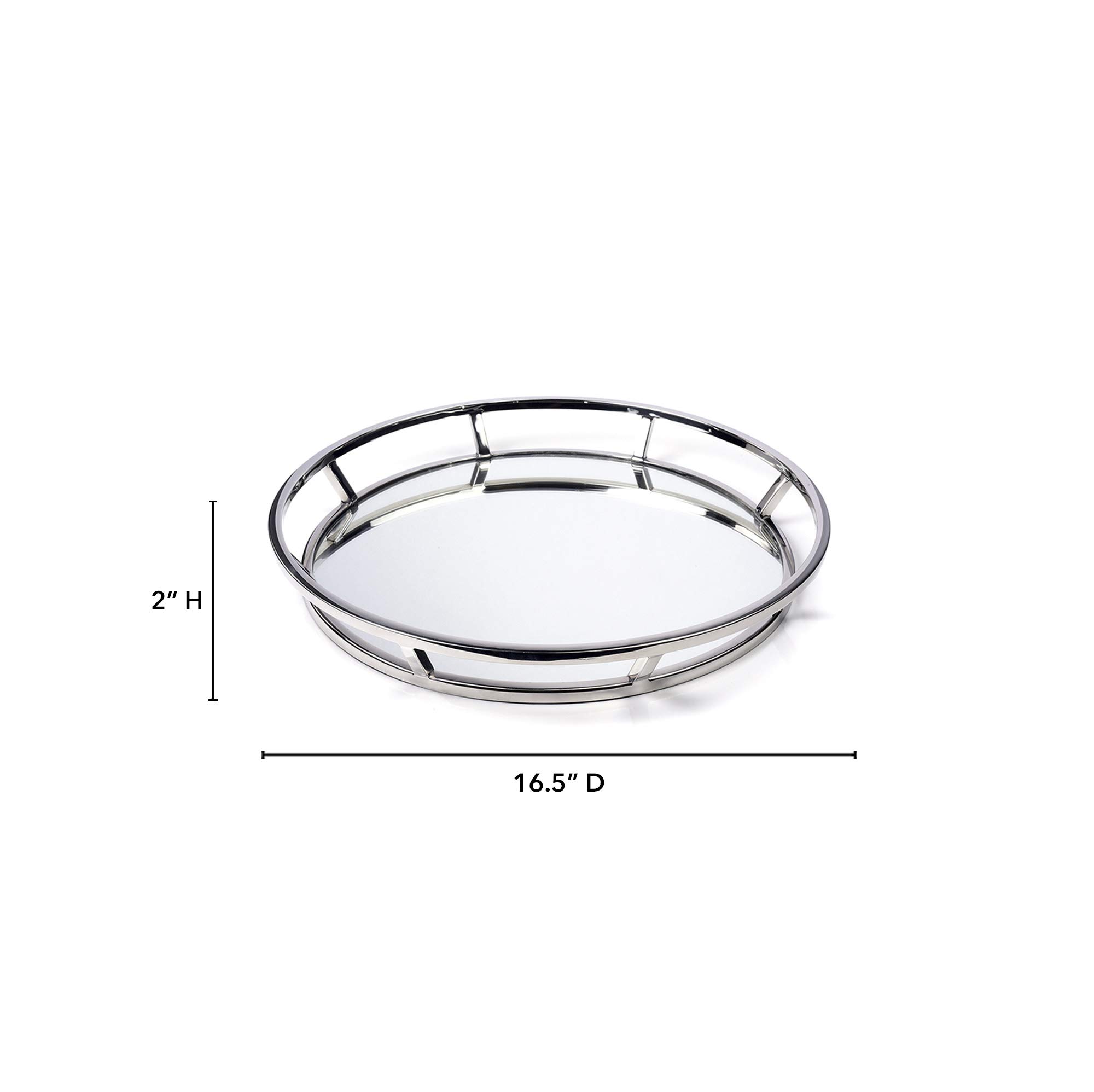 IMPULSE! Greenwich Medium Circle Mirror Tray - 16.5