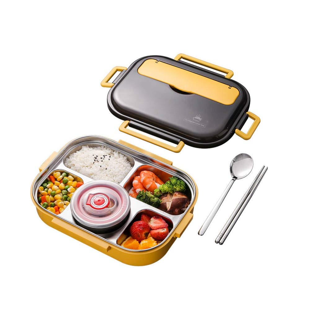 Stainless Steel Insulated Lunch Box for Students & Office Workers - Large Capacity, Anti-Scalding, Multi-Compartment Design - Perfect for School, Work, and Outdoor Activities