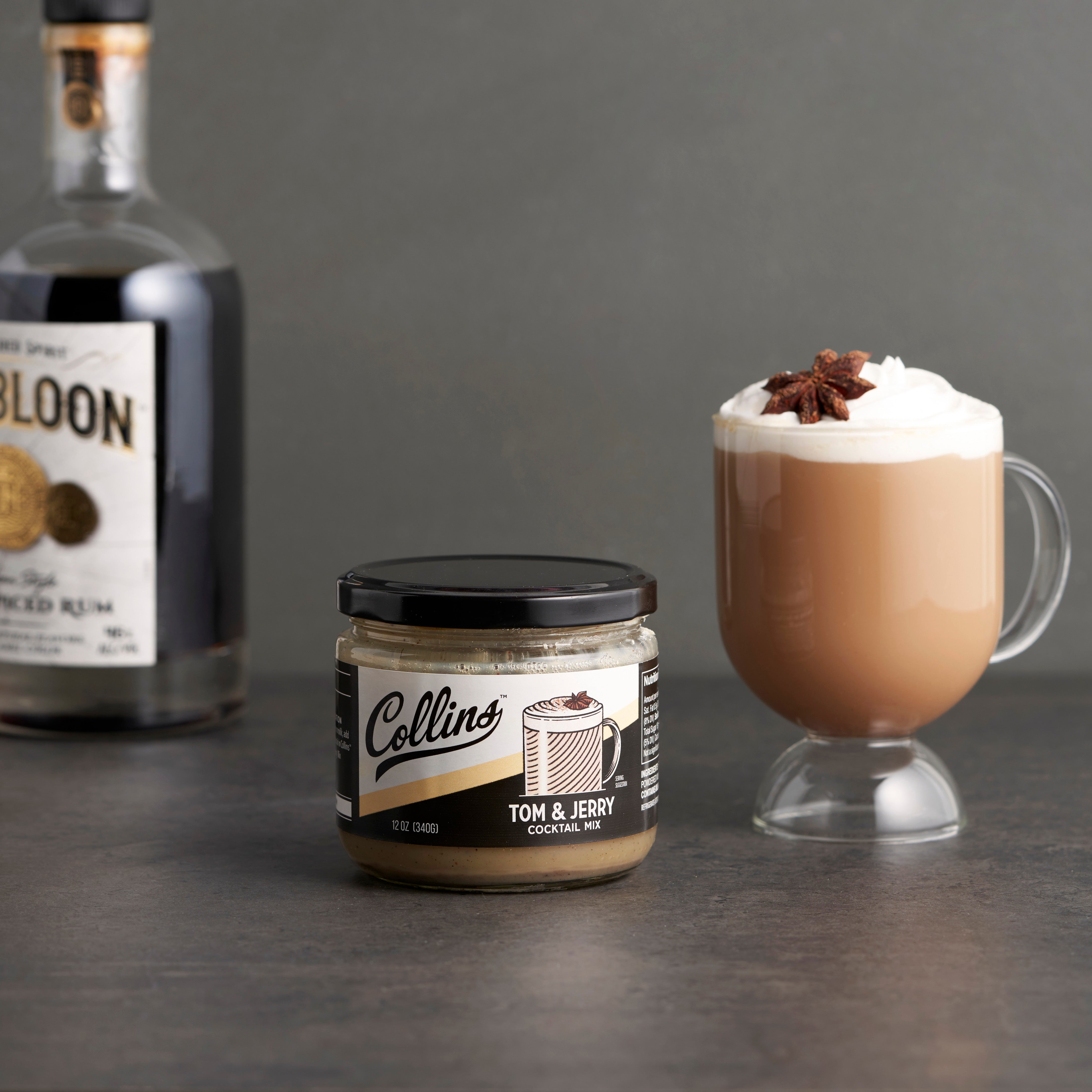 Tom & Jerry Cocktail Mix - Premium 12 oz Drink Mix for Holiday Parties, Christmas Gatherings & Winter Celebrations - Perfect for Hot Cocktails, Festive Drinks & Seasonal Entertaining