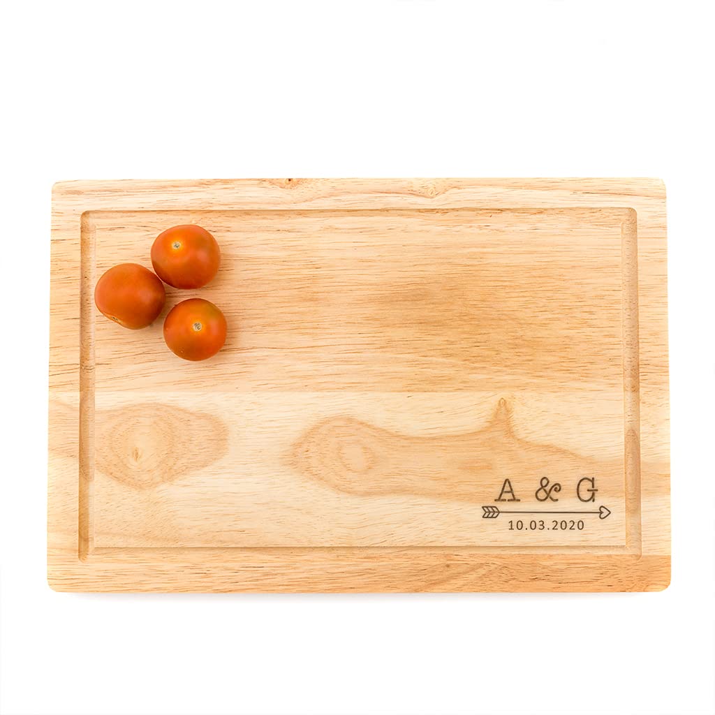 Personalized Engraved Slate Cheese Cutting Board - Custom Initial Gifts for Couples, Housewarming, Engagement - Perfect for Wine & Cheese Nights, Wedding Registry, Anniversary & Bridal Showers