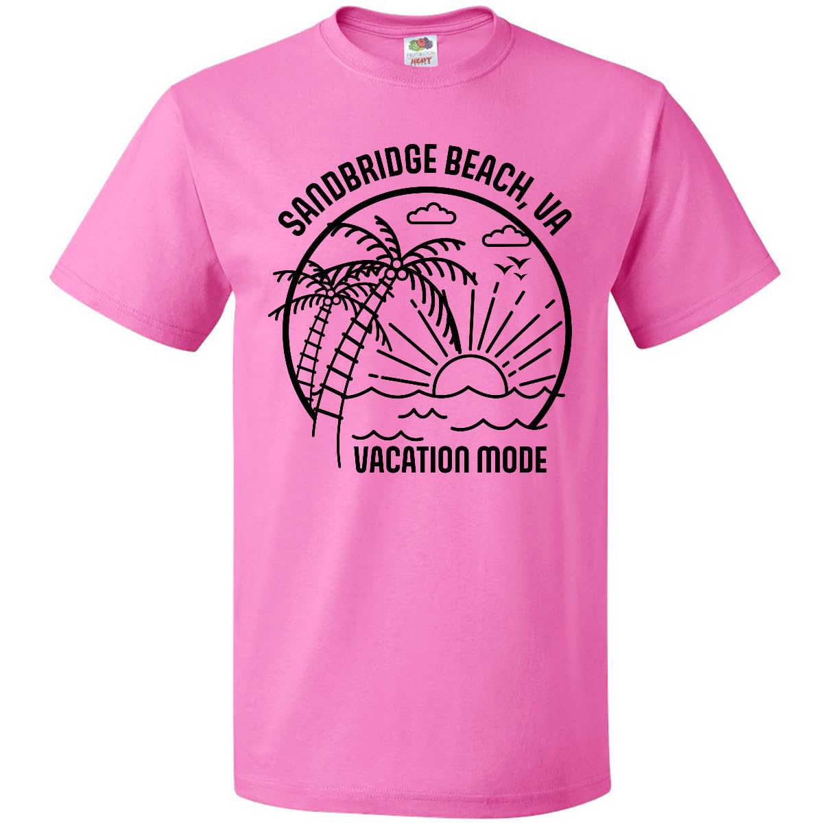 Inktastic Summer Vacation Mode Sandbridge Beach Virginia Adult T-Shirt - Perfect for Beach Trips, Casual Outings & Summer Relaxation