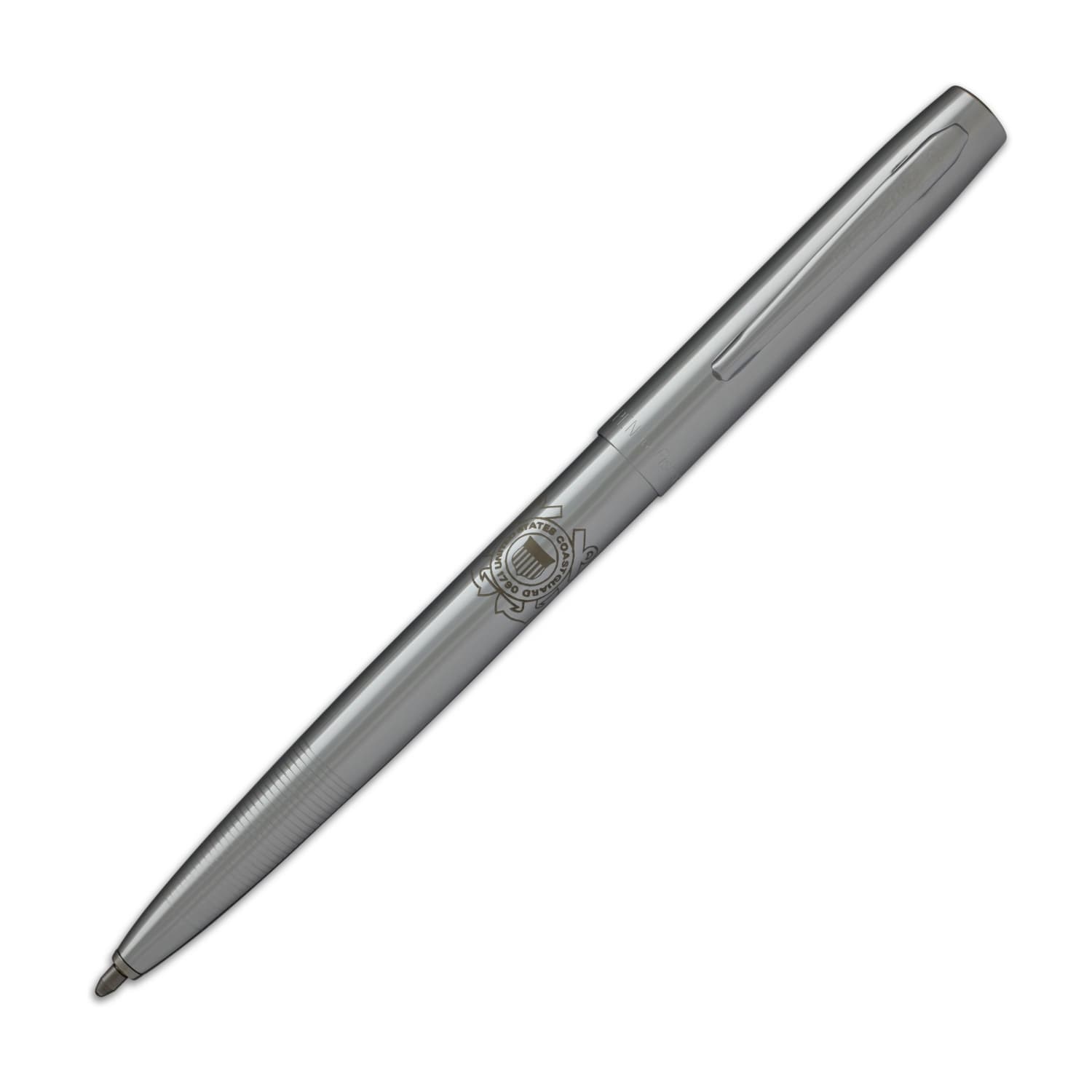 Fisher Space Pen Chrome Plated Ballpoint Pen with US Coast Guard Insignia - Perfect for Military Gifts, Collectors & Everyday Writing