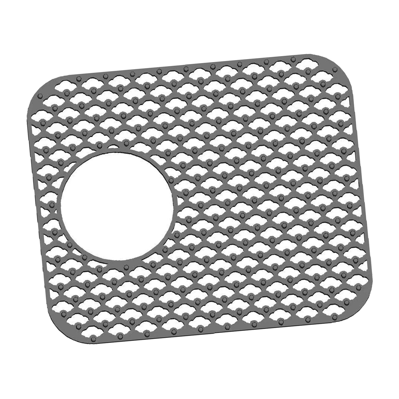 Non-Slip Kitchen Sink Drainage Mat - Water Catcher & Splash Guard with Left Hole Design | Durable Sink Drying Pad for Dishes & Utensils | Perfect for Kitchen Countertops, Dish Racks & Under Faucets