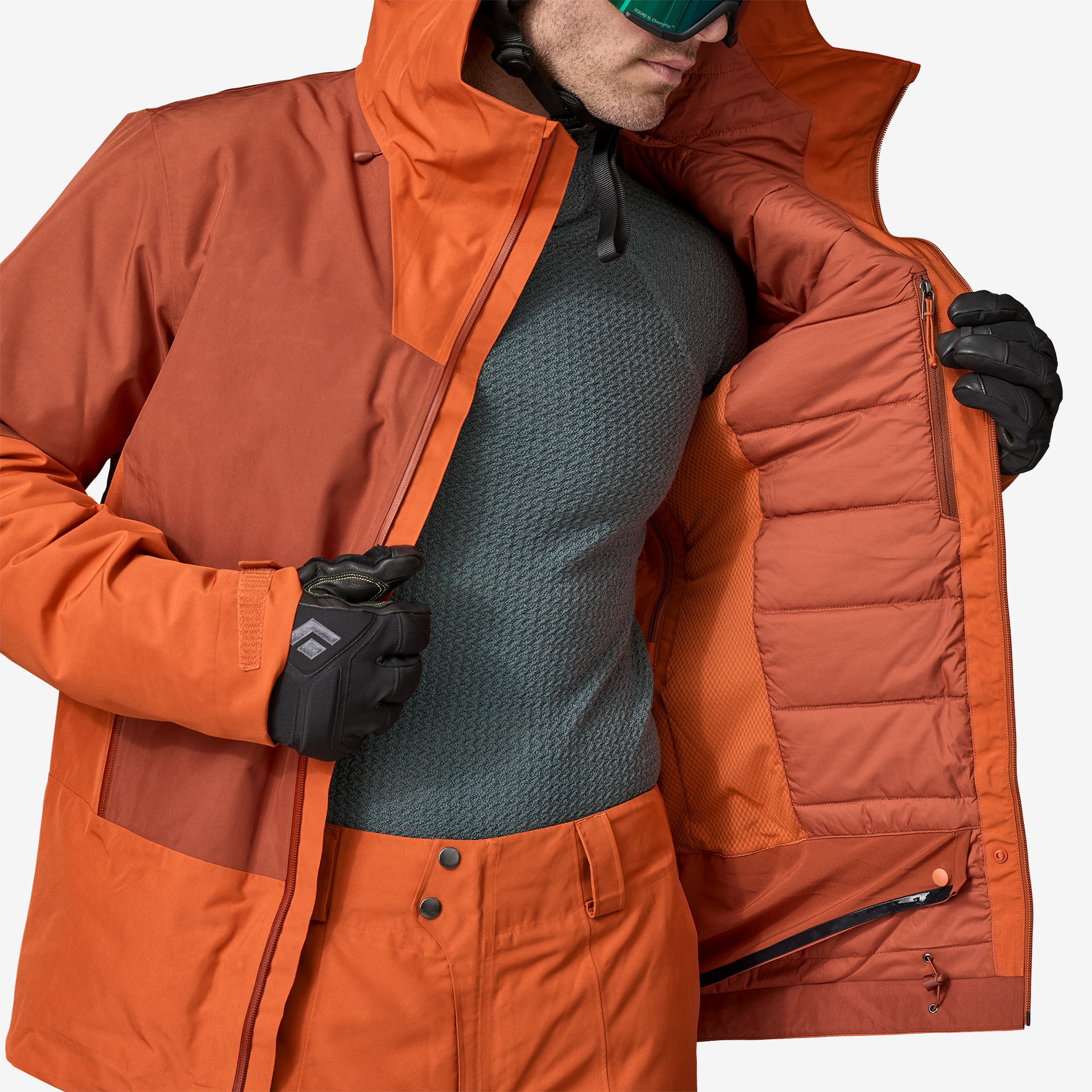 Men's Waterproof Insulated Winter Jacket - Windproof & Warm Storm Shift Coat for Outdoor Activities, Hiking & Snow Sports