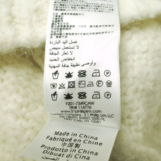 3.1 Phillip Lim Alpaca Wool Oversized Knit Sweater for Women - XS Size | Soft & Cozy Winter Pullover | Perfect for Casual Outings & Holiday Gatherings