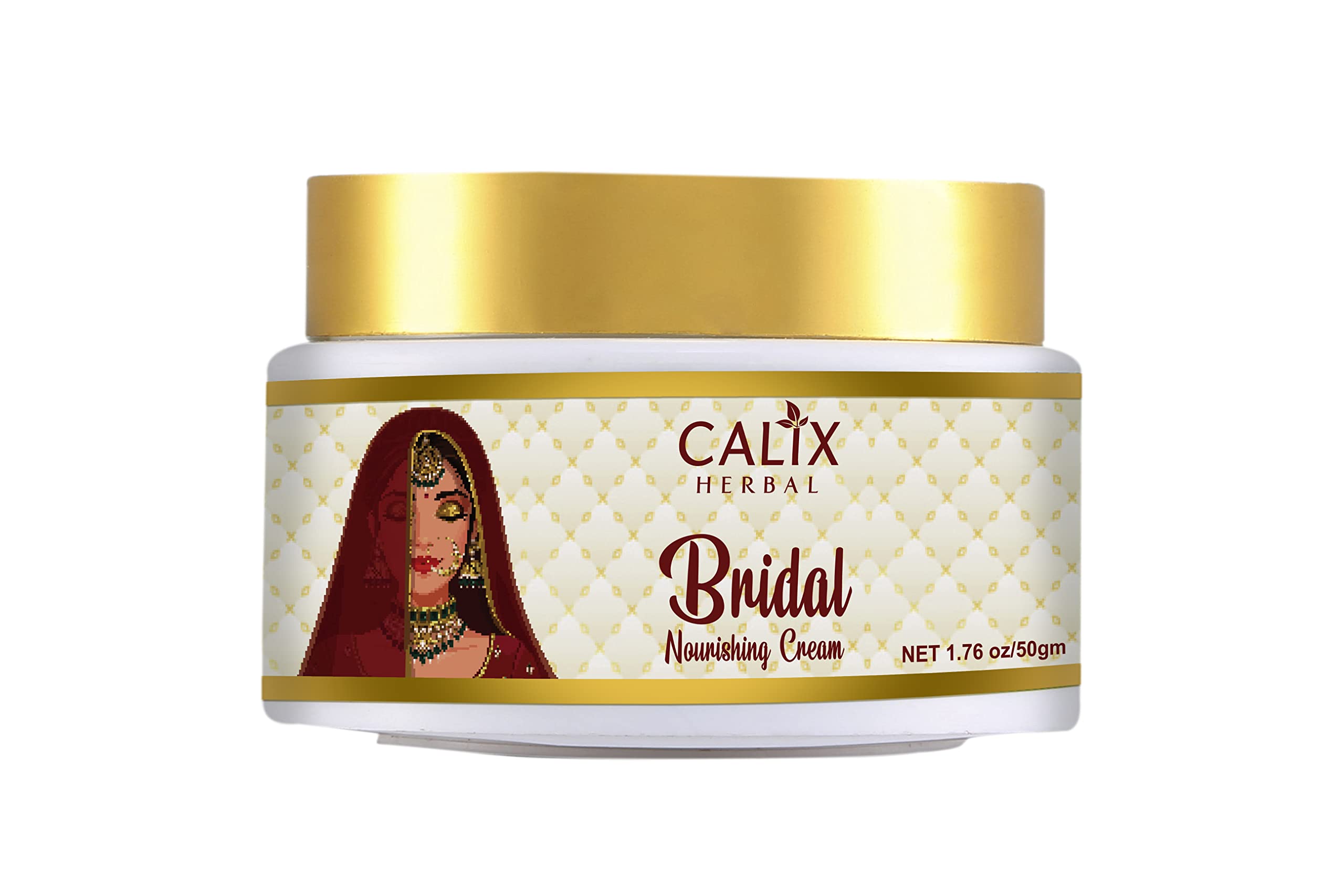Calix Herbal Organic & Ayurvedic Bridal Nourishing Cream – Natural Glow, Brightening & Anti-Aging Face Cream for All Skin Types – 50gm | Made with Natural Ingredients | Perfect for Bridal Skincare & Daily Radiance Routine
