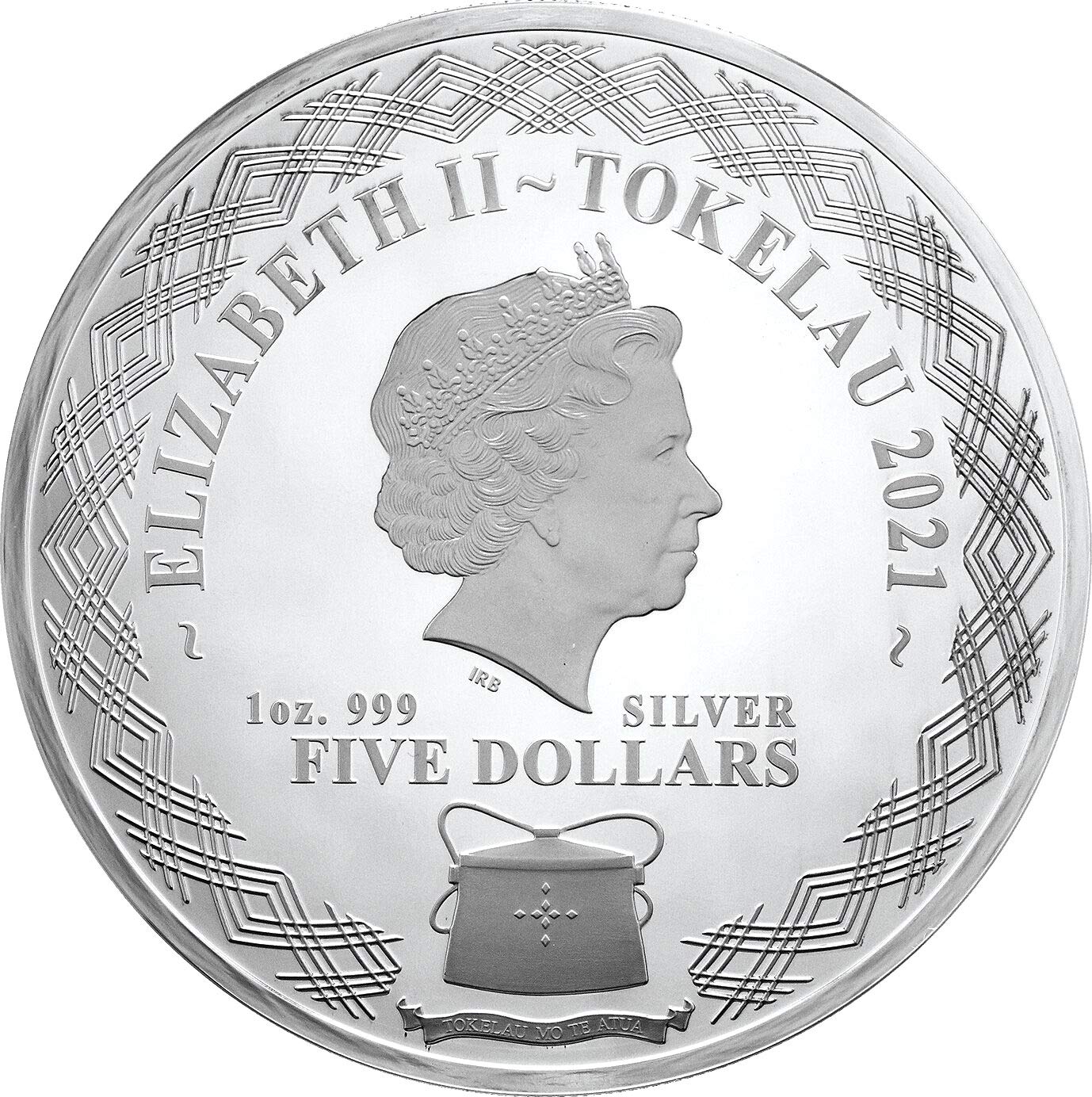 2021 TK Year of the Ox 1 oz Silver Proof Coin - 65mm Bullion, $5 Face Value, BU Condition | Perfect for Collectors, Investors & Chinese New Year Gifts