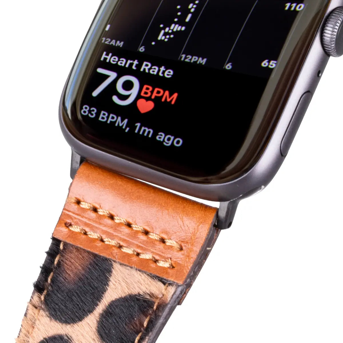 Leopard Print Leather Sport Band for Apple Watch - Stylish & Durable Replacement Strap for Workouts & Everyday Wear